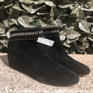 NWT Alaia Black Suede Wedge Bootie (US 7)